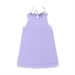 Purple Embroidered Dress