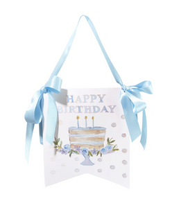 "Happy Birthday" Cake Hanger - Blue