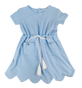Blue Stripe A-Line Dress