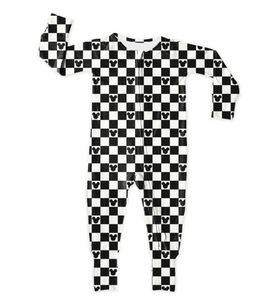 Checkers & Magic Zip Up Bamboo Pajamas
