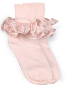 Misty Ruffle Lace Turn Cuff Socks