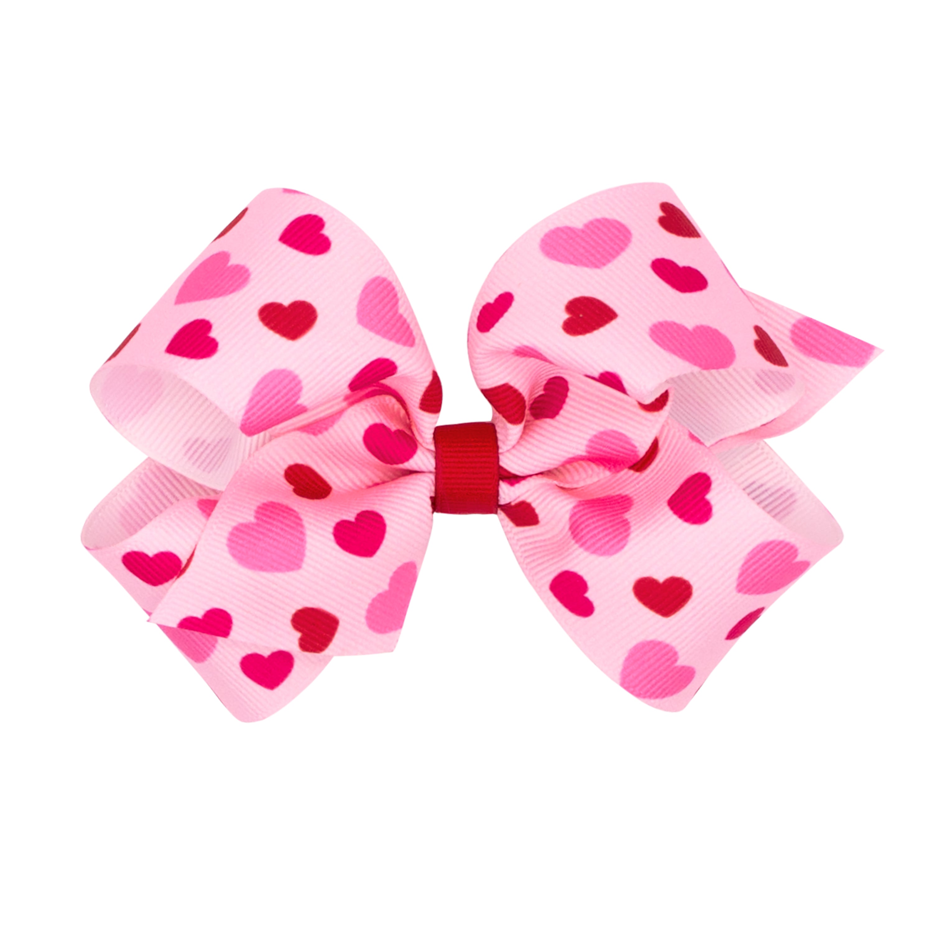 Medium Pearl Heart Grosgrain Bow