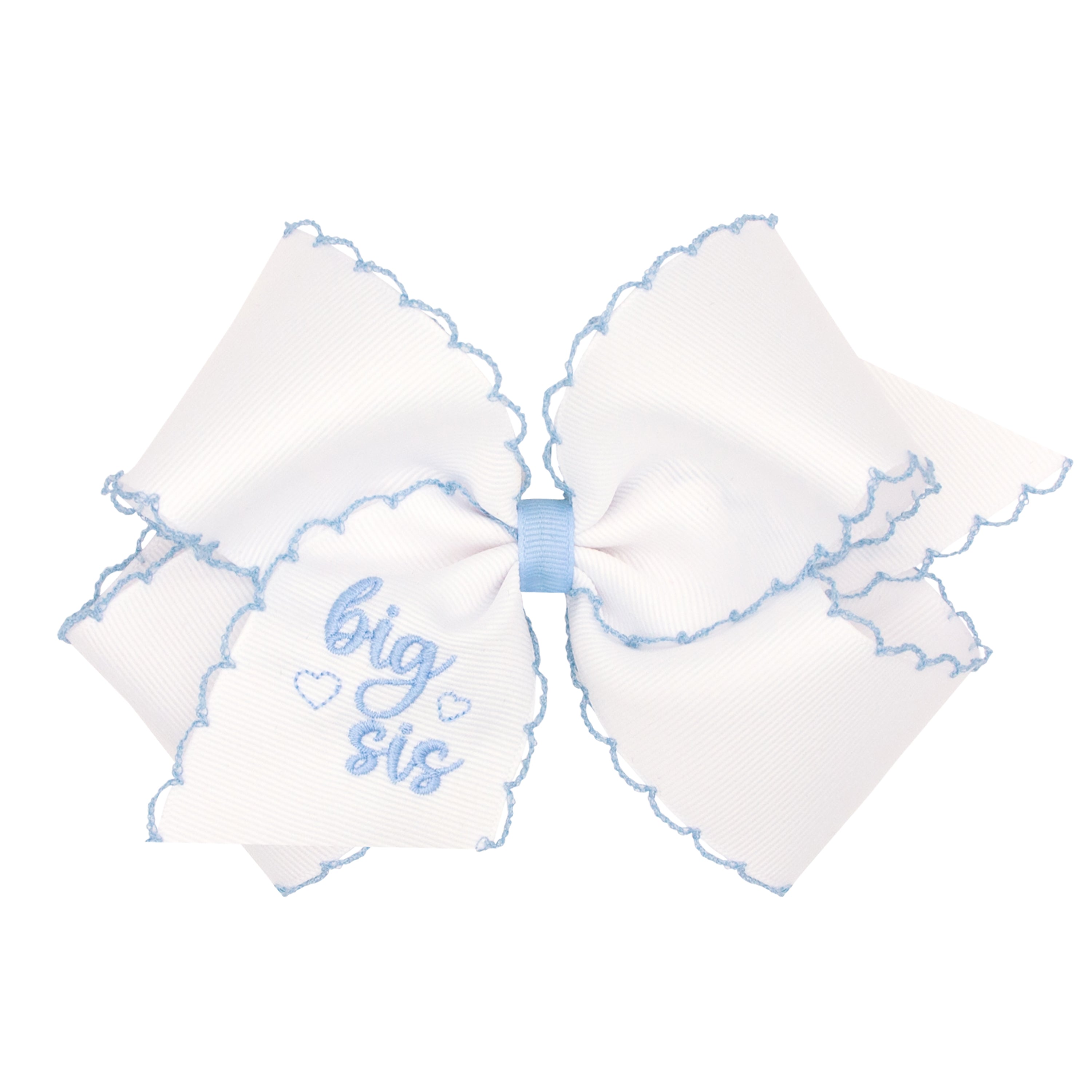 Blue King Moonstitch Big Sis Bow