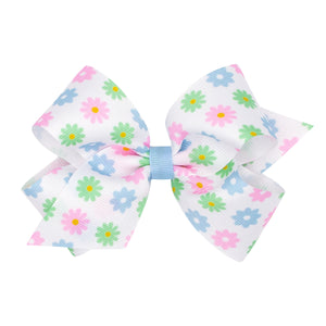 Medium Flower Grosgrain Bow