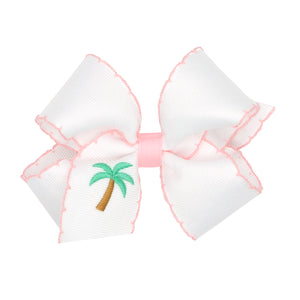 Medium Grosgrain Moonstitch Palm Tree Bow