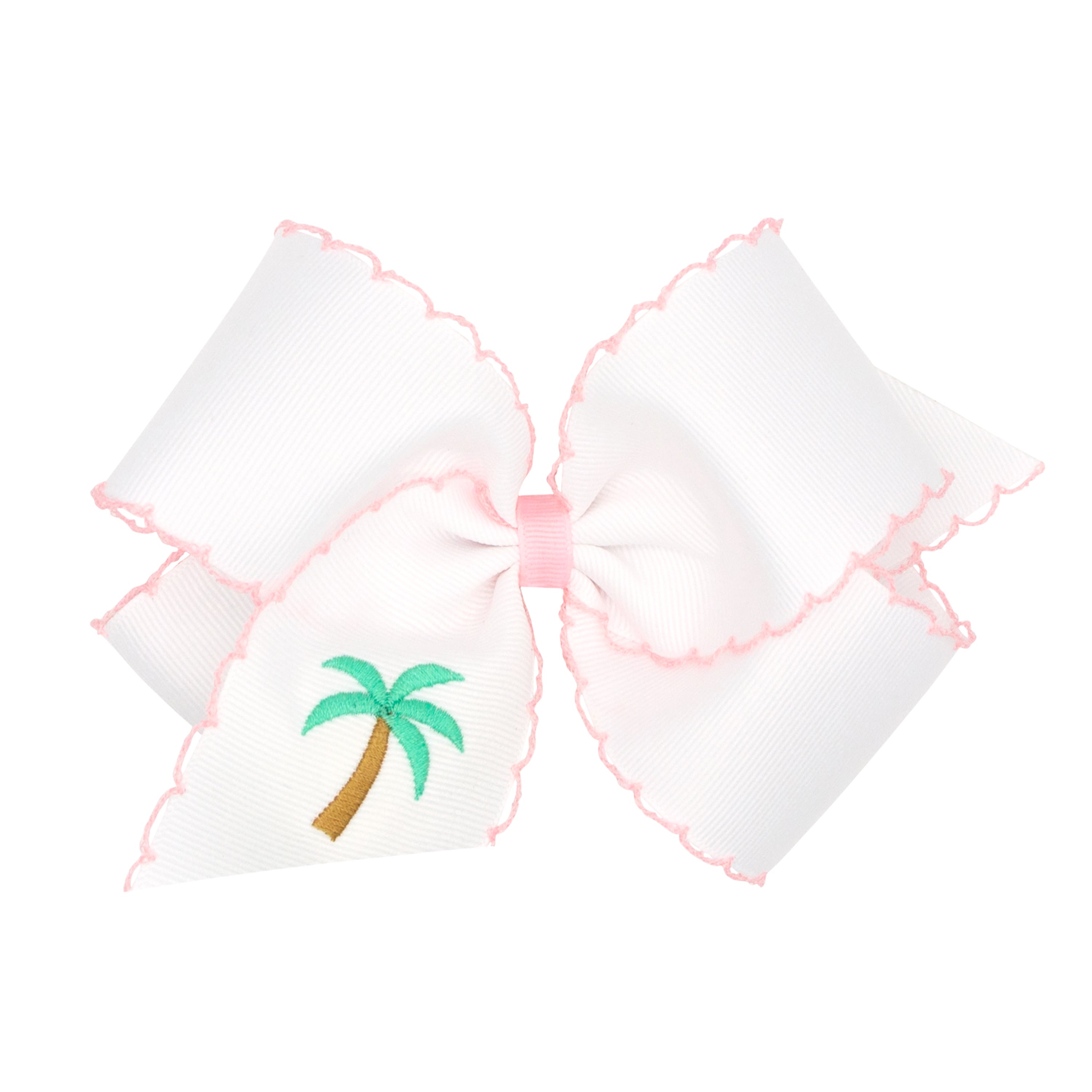 King Grosgrain Moonstitch Palm Tree Bow