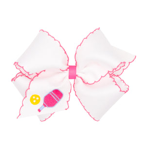 King Grosgrain Moonstitch Pickle Ball Bow