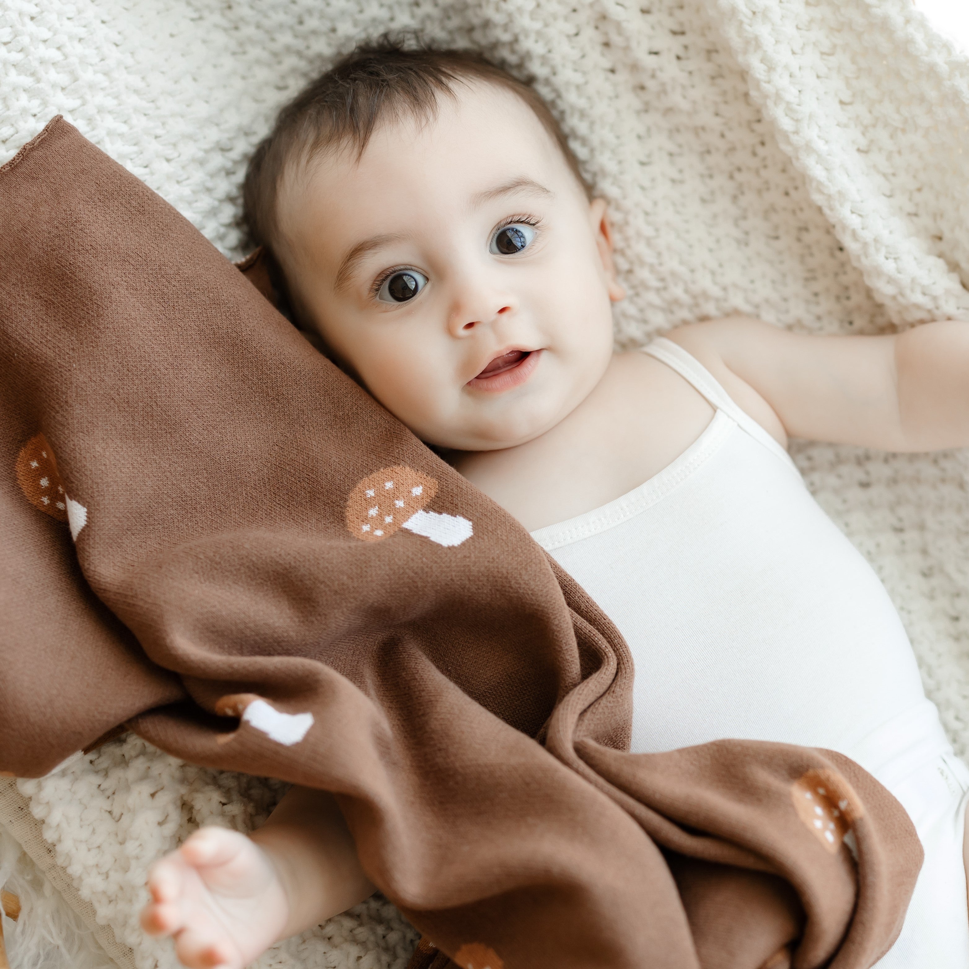 Whimsy Collection - Luxury 100% Cotton Knit Swaddle Baby Blanket
