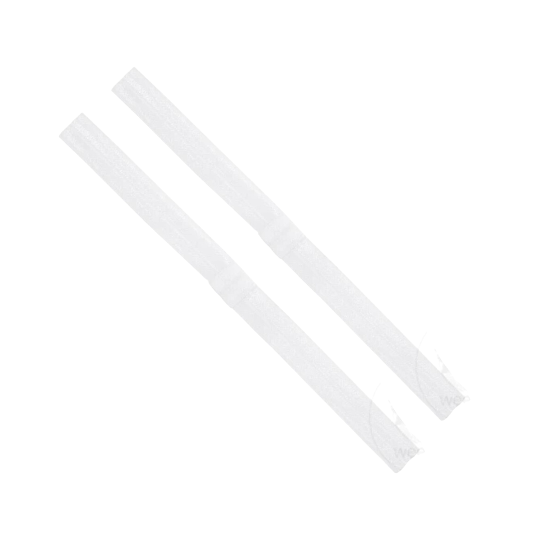 Two Pack White Narrow Stretch Add-A-Bow Baby Girl Headbands