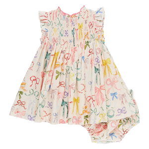 Baby Girls Stevie Dress Set - Watercolor Bows