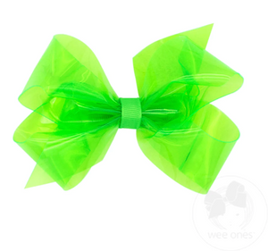 Neon Green Medium Vinyl Swim Bow