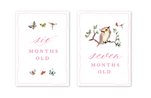 Woodland Pink Milestone Cards - Set of 15