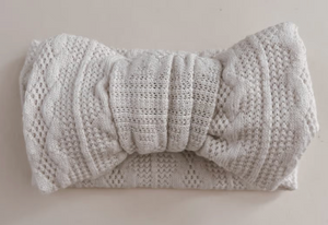 Knit Bow Headband - Off-White