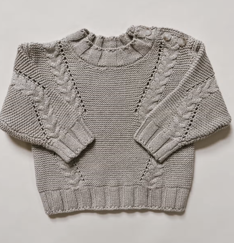 Chunky Knit Sweater - Heather Beige