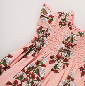 Girls Stevie Dress - Pink Bouquet Floral