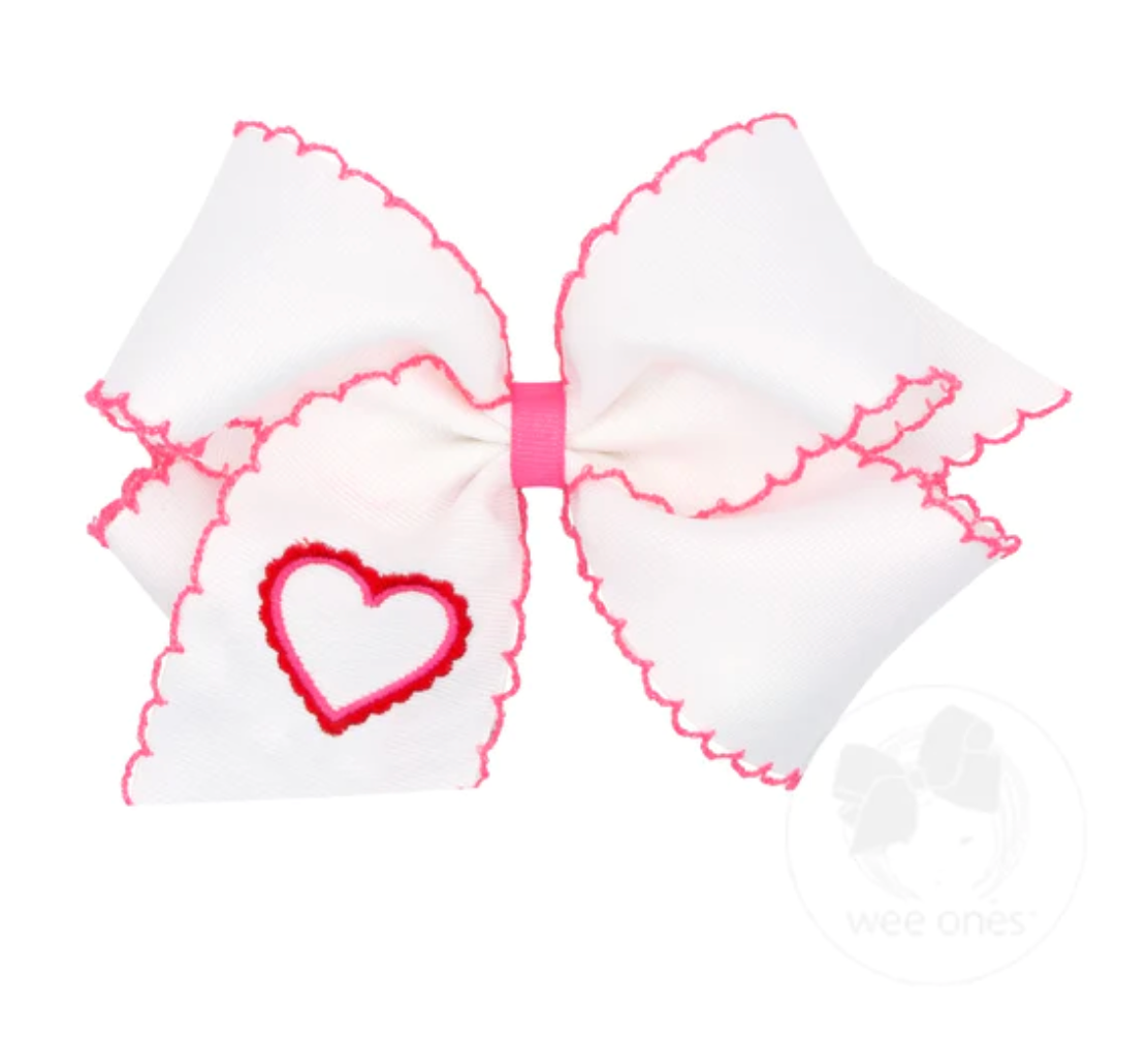 King Moonstitch Embroidered Heart Bow