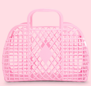 Bubblegum Pink Retro Basket (Large)