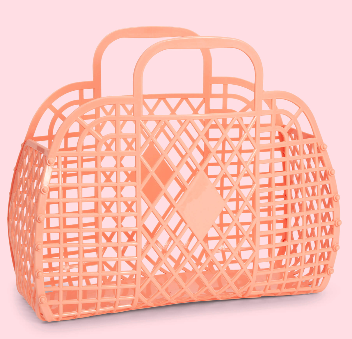 Peach Retro Basket (Large)
