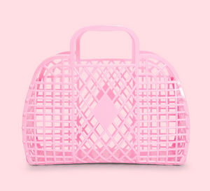 Bubblegum Pink Retro Basket (Small)