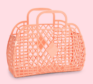 Peach Retro Basket (Small)