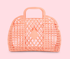 Peach Retro Basket (Small)