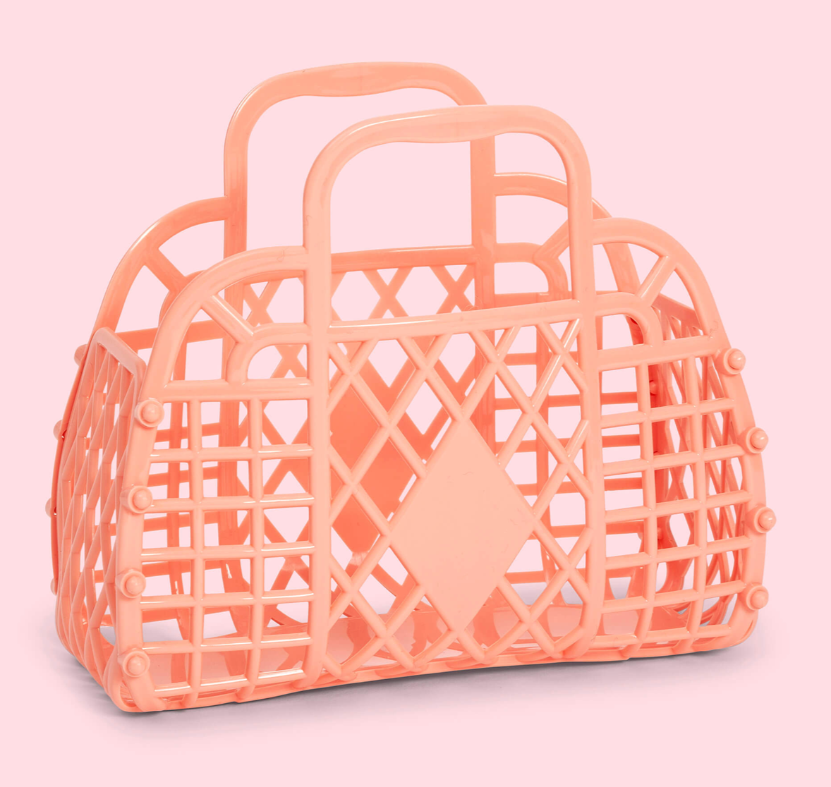 Peach Retro Basket (Mini)