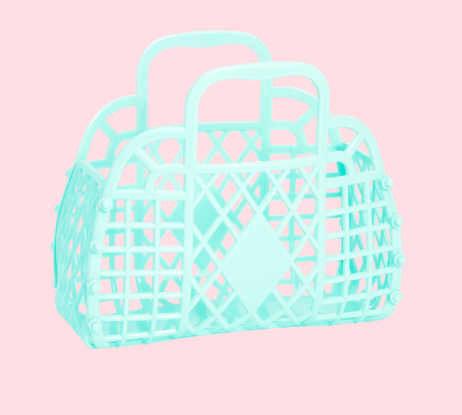 Seafoam Retro Basket (Mini)