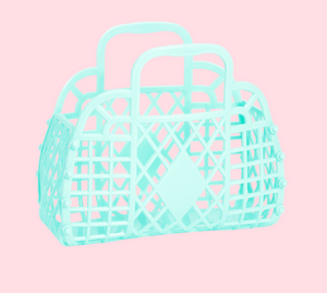 Seafoam Retro Basket (Mini)