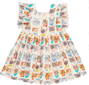 Girls Elsie Dress - Cool Cats
