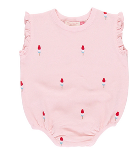 Baby Girls Phoebe Bubble - Pink Rocket Pop Embroidery