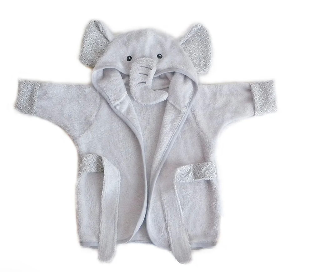 Elephant Bamboo Terry Baby Robe