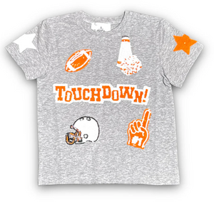 Orange and White Football Kid's Sequin Shirt