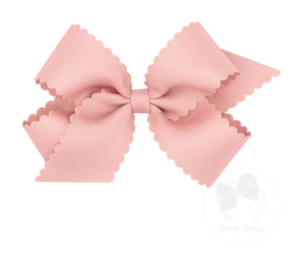 Sweet Nectar Medium Grosgrain Scalloped Edge Bow