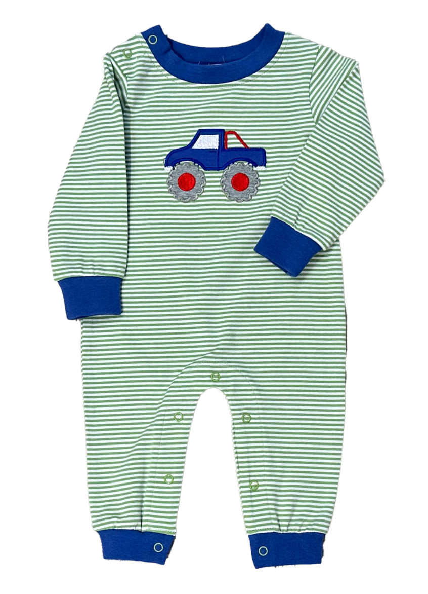 Monster Truck Boy's Romper