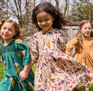 Girls Brooke Dress - Autumn Flowers