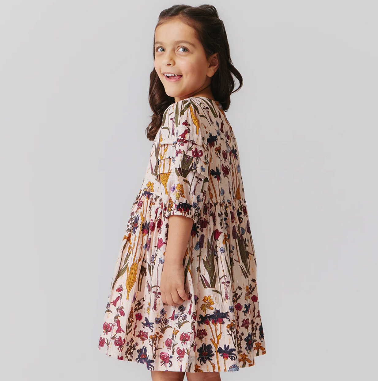 Girls Brooke Dress - Autumn Flowers