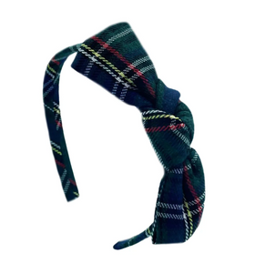 Plaid Bow Headband in Tilly Tartan