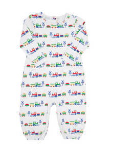 Long Sleeve Patton Play Romper - Chatham Choo Choo