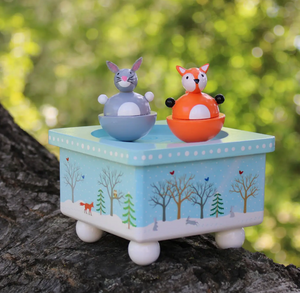 Dancing Fox & Bunny Music Box