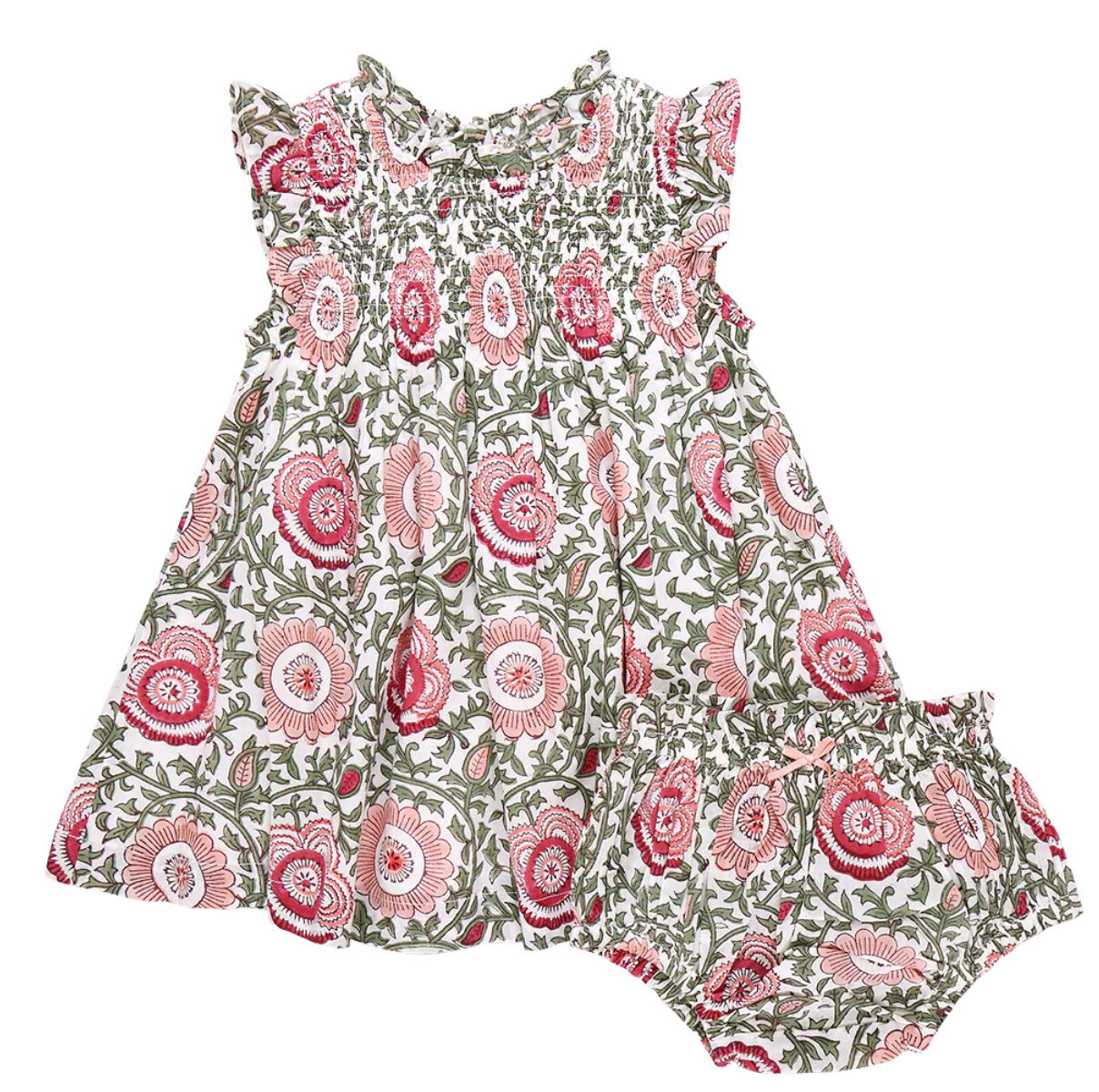 Baby Girls Stevie Dress Set - Pink Lisbon Floral