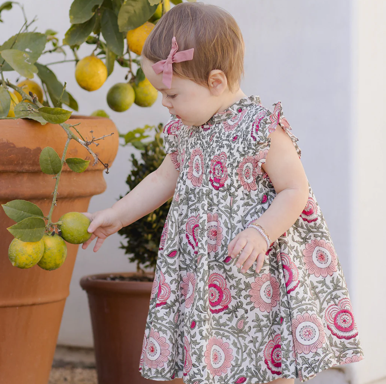 Baby Girls Stevie Dress Set - Pink Lisbon Floral