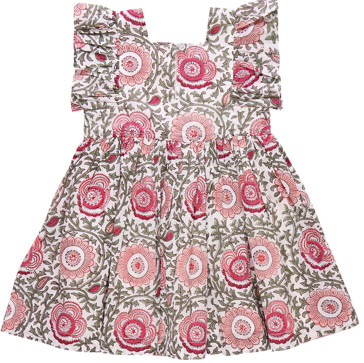 Girls Elsie Dress - Pink Lisbon Floral