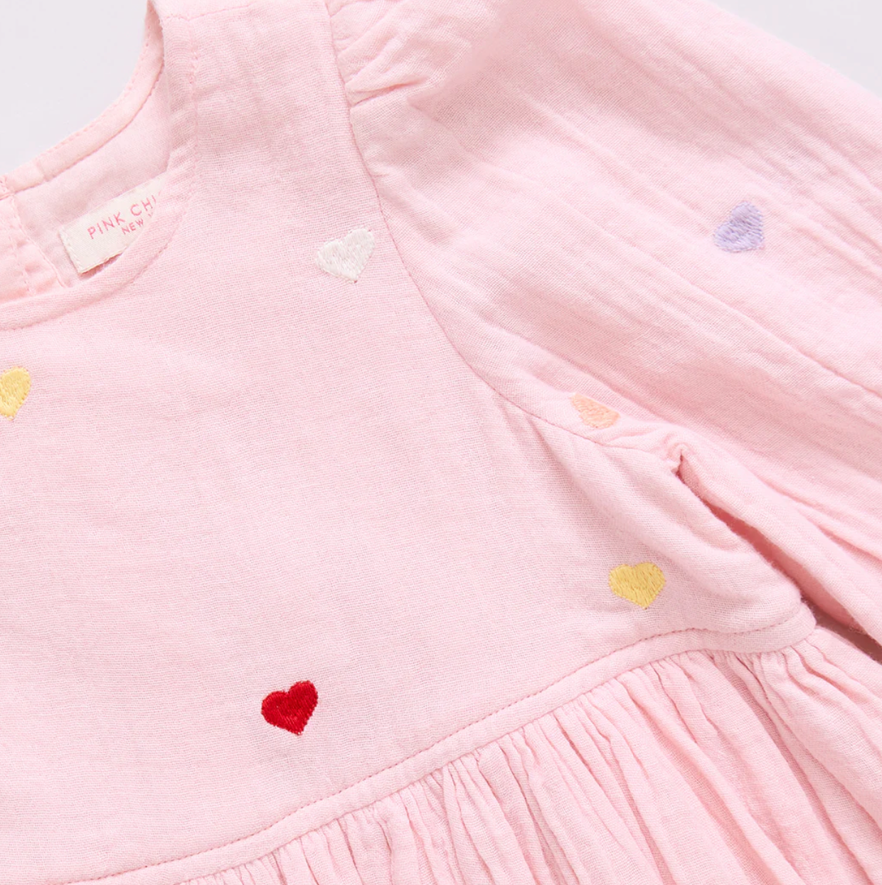 Girls Brooke Dress - Candy Heart Embroidery