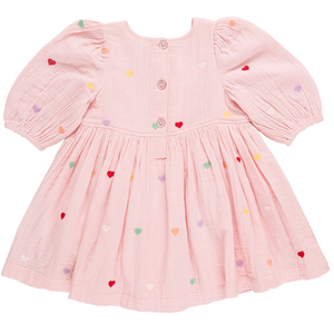 Girls Brooke Dress - Candy Heart Embroidery