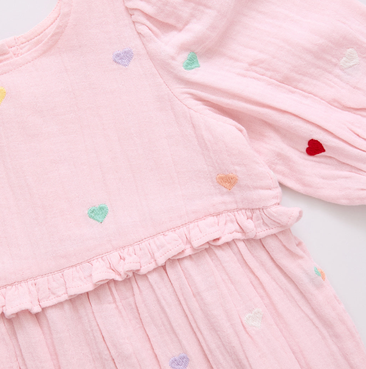 Baby Girls Brooke Jumper - Candy Heart Embroidery