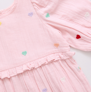 Baby Girls Brooke Jumper - Candy Heart Embroidery