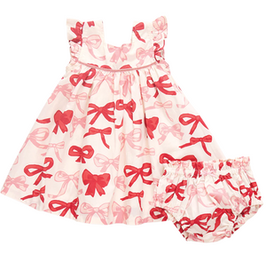 Baby Girls Camelia Dress Set - Valentines Bows