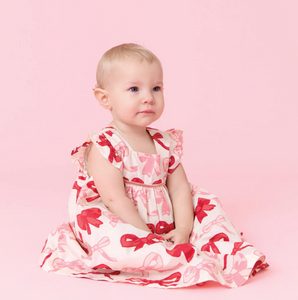 Baby Girls Camelia Dress Set - Valentines Bows