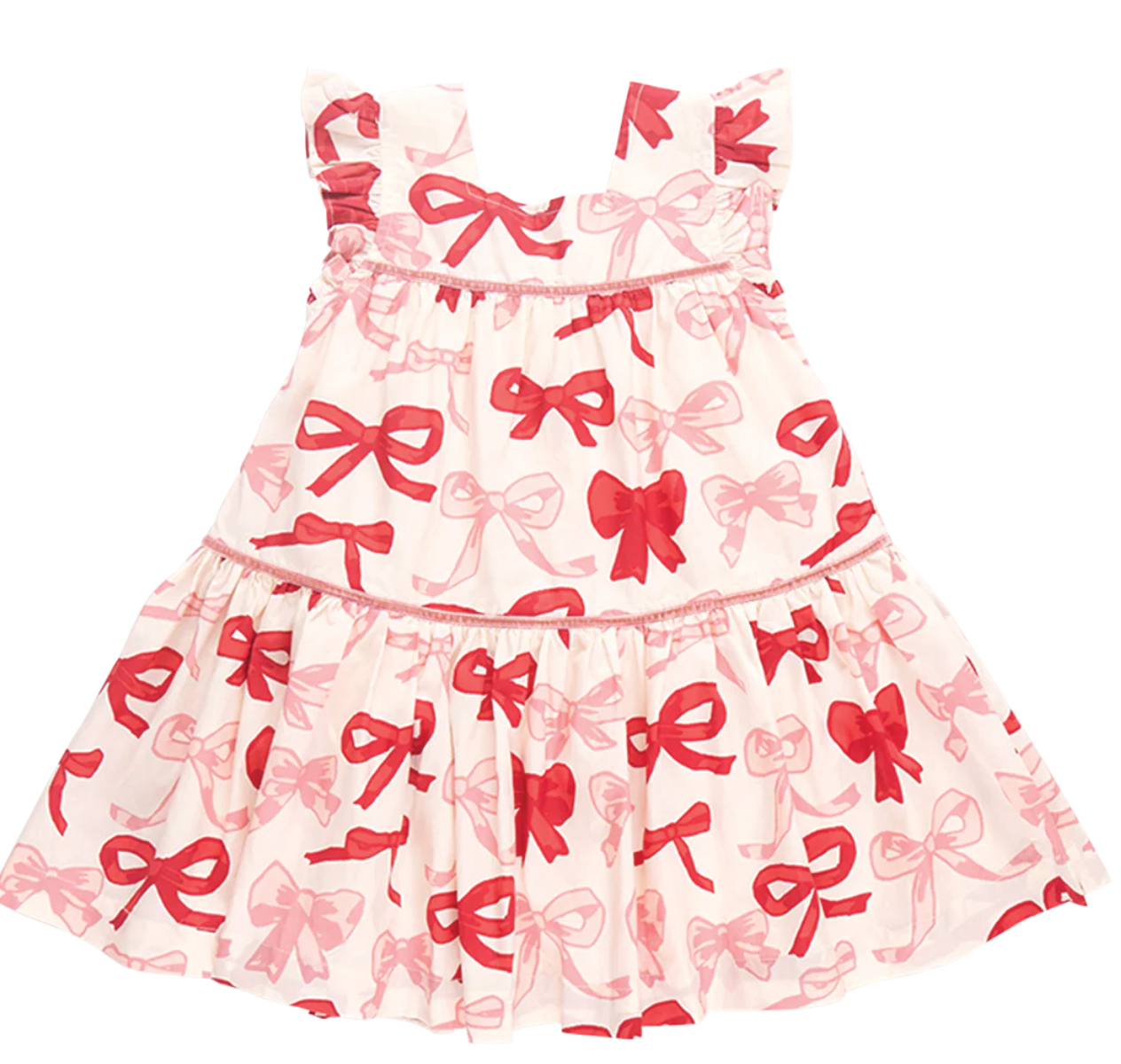 Girls Camelia Dress - Valentines Bows