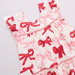 Girls Camelia Dress - Valentines Bows